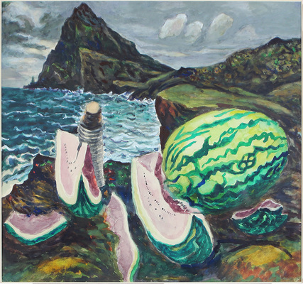 Ротач Александр Лукич. Пейзаж с арбузом 